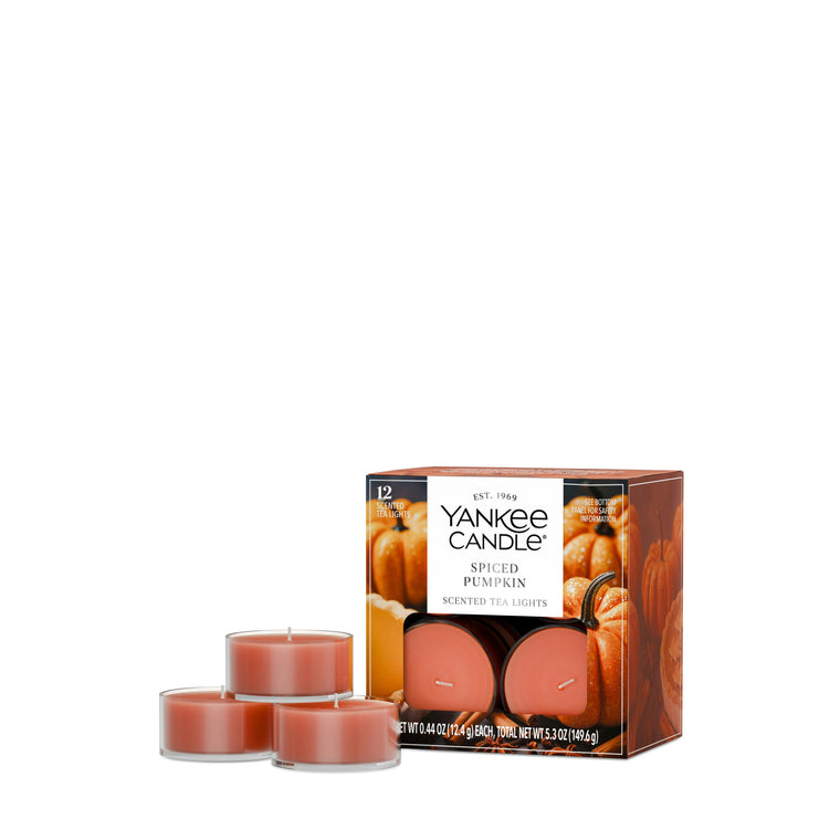 Spiced Pumpkin Scented Tea Light Candles K8