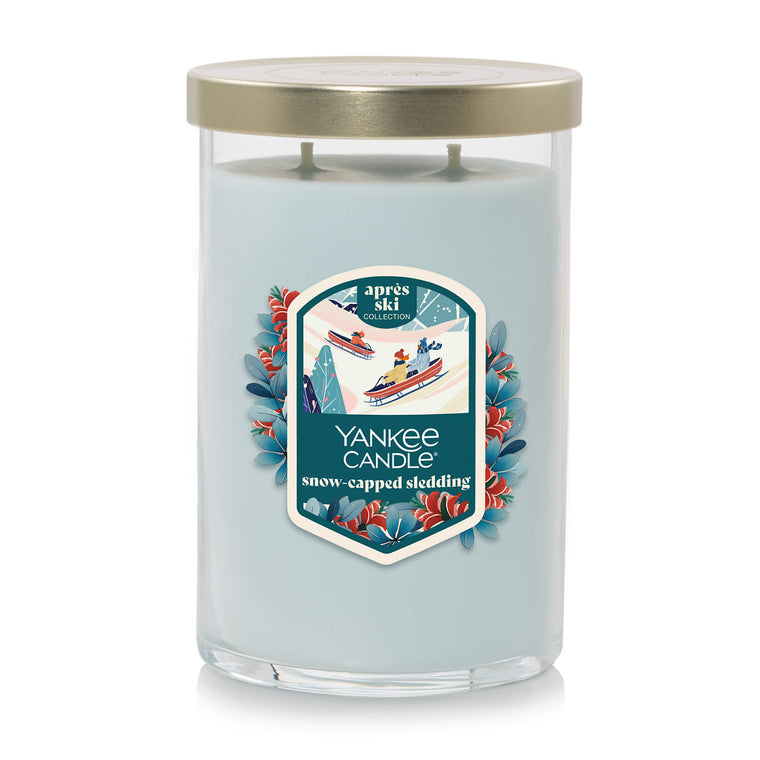 Snow-Capped Sledding Large Tumbler Candle N0
