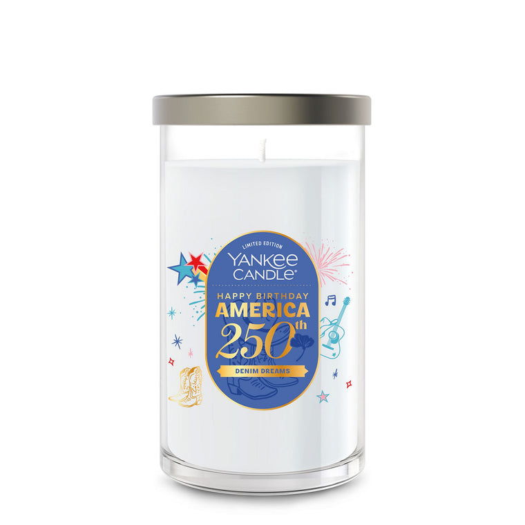 Denim Dreams Medium Pillar Candle W3