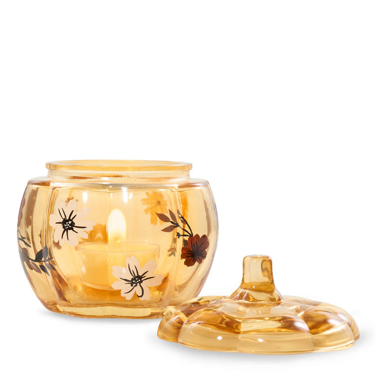 Flower Pumpkin Tea Light Candle Holder Q5