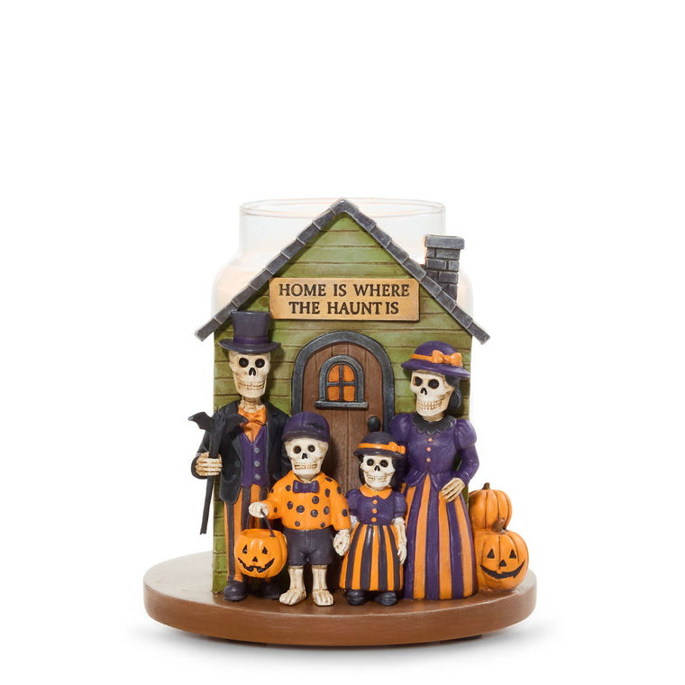 Bonebury Lane Haunted House Jar Candle Holder P7