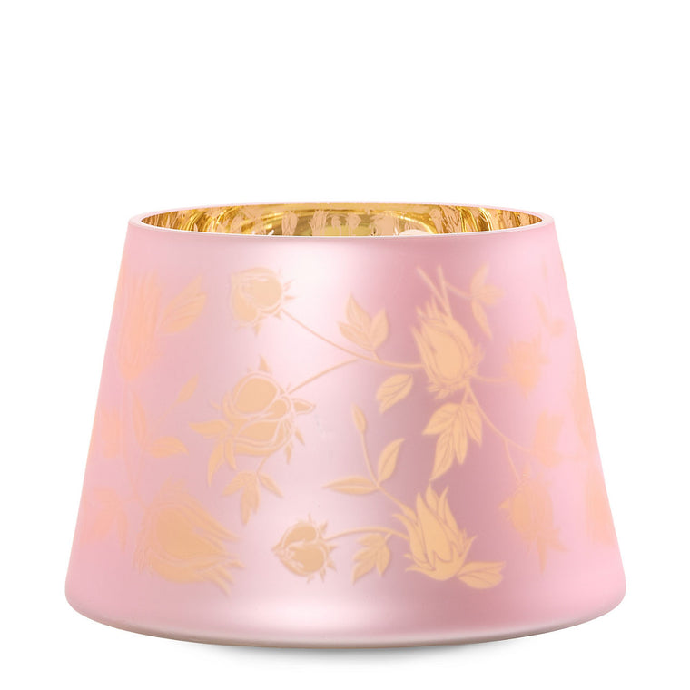 Roselle Etched Jar Candle Shade W7